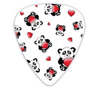 Guitar Picks 12 Pack Universal ABS Guitar Picks,Valentines Themed Toy Bears Holding Hearts Romance Symbol Of The Universefor Acoustic and Electric Guitar
