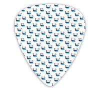 Guitar Picks 12 Pack Universal ABS Guitar Picks,Water Sprouting Sea Animal Figures Maritime Symbols Scandinavian Stylefor Acoustic and Electric Guitar
