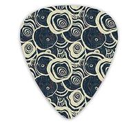 Guitar Picks 12 Pack Universal ABS Guitar Picks,Wood Pattern Nature Inspirations Circles Of A Tree Abstract Stylefor Acoustic and Electric Guitar