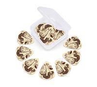 Guitar Picks 12 Pack Vintage Mushrooms Drawing Print Guitar Pick Holder Personalized Pick Holder Set Guitar Picks for Acoustic Guitars Violin Ukulele Bass