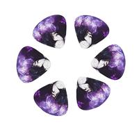 Guitar Picks 12 Pack White Purple Butterflies Print Guitar Pick Holder Personalized Guitar Picks for Acoustic Guitars Violin Ukulele Bass