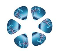 Guitar Picks 12 Pack Windmill Blue Print Guitar Pick Holder Personalized Guitar Picks for Acoustic Guitars Violin Ukulele Bass