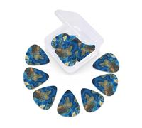 Guitar Picks 12 Pack World Map Print Guitar Pick Holder Personalized Pick Holder Set Guitar Picks for Acoustic Guitars Violin Ukulele Bass