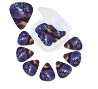 Guitar Picks 12 Pcs 3 Different Thickness Guitar Pick With Storage Box Night in the desert Guitar Picks Acoustic Guitar Plectrums for Bass Electric Ukulele