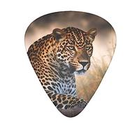 Guitar Picks 12 Pcs African Animal Leopard Print Guitar Plectrums for Bass Electric Acoustic Guitars Ukulele