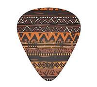 Guitar Picks 12 Pcs African Mud Cloth Tribal Print Guitar Plectrums for Bass Electric Acoustic Guitars Ukulele