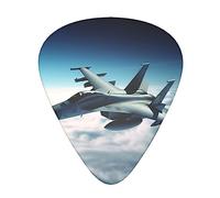 Guitar Picks 12 Pcs Aircraft Fighter Jets Print Guitar Plectrums for Bass Electric Acoustic Guitars Ukulele