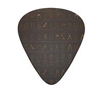 Guitar Picks 12 Pcs Ancient Egyptian Hieroglyph Print Guitar Plectrums for Bass Electric Acoustic Guitars Ukulele