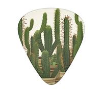 Guitar Picks 12 Pcs Cactus Tropical Plant Print Guitar Plectrums for Bass Electric Acoustic Guitars Ukulele