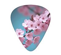Guitar Picks 12 Pcs Cherry Blossom Print Guitar Plectrums for Bass Electric Acoustic Guitars Ukulele