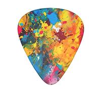 Guitar Picks 12 Pcs Colorful Abstract Painting Print Guitar Plectrums for Bass Electric Acoustic Guitars Ukulele
