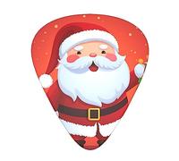 Guitar Picks 12 Pcs Cute Santa Claus Print Guitar Plectrums for Bass Electric Acoustic Guitars Ukulele