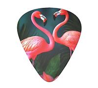 Guitar Picks 12 Pcs Flamingo Flowers Print Guitar Plectrums for Bass Electric Acoustic Guitars Ukulele