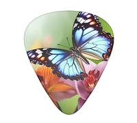 Guitar Picks 12 Pcs Flower Butterfly Print Guitar Plectrums for Bass Electric Acoustic Guitars Ukulele