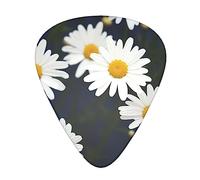 Guitar Picks 12 Pcs Flowers Daisy Print Guitar Plectrums for Bass Electric Acoustic Guitars Ukulele