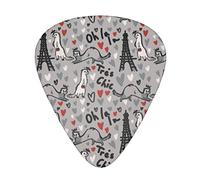 Guitar Picks 12 Pcs French Fashion Model Ferrets Print Guitar Plectrums for Bass Electric Acoustic Guitars Ukulele