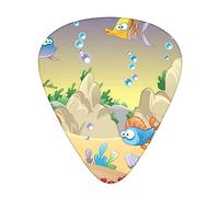 Guitar Picks 12 Pcs Funny Sea Animals Print Guitar Plectrums for Bass Electric Acoustic Guitars Ukulele