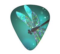 Guitar Picks 12 Pcs Galaxy Dragonfly Print Guitar Plectrums for Bass Electric Acoustic Guitars Ukulele