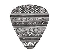Guitar Picks 12 Pcs Grey Tribal Print Guitar Plectrums for Bass Electric Acoustic Guitars Ukulele