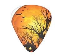 Guitar Picks 12 Pcs Halloween pumpkin Print Guitar Plectrums for Bass Electric Acoustic Guitars Ukulele