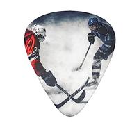 Guitar Picks 12 Pcs Ice Hockey Art Print Guitar Plectrums for Bass Electric Acoustic Guitars Ukulele