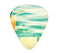 Guitar Picks 12 Pcs Juice on the wooden board Print Guitar Plectrums for Bass Electric Acoustic Guitars Ukulele