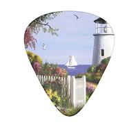 Guitar Picks 12 Pcs Lighthouse Diamond Painting Print Guitar Plectrums for Bass Electric Acoustic Guitars Ukulele