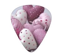 Guitar Picks 12 Pcs Lovely Hearts Print Guitar Plectrums for Bass Electric Acoustic Guitars Ukulele