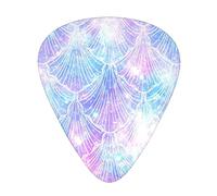 Guitar Picks 12 Pcs Mermaid Scale Print Guitar Plectrums for Bass Electric Acoustic Guitars Ukulele