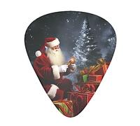 Guitar Picks 12 Pcs Merry Christmas Santa's gift Print Guitar Plectrums for Bass Electric Acoustic Guitars Ukulele