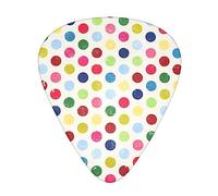 Guitar Picks 12 Pcs MuiltColorful Round Balls Print Guitar Plectrums for Bass Electric Acoustic Guitars Ukulele