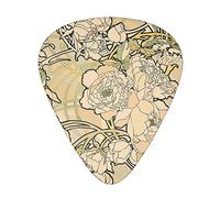 Guitar Picks 12 Pcs Nature Flowers Print Guitar Plectrums for Bass Electric Acoustic Guitars Ukulele