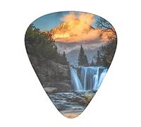Guitar Picks 12 Pcs Nature Landscape Print Guitar Plectrums for Bass Electric Acoustic Guitars Ukulele