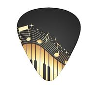 Guitar Picks 12 Pcs Novel Music Note Print Guitar Plectrums for Bass Electric Acoustic Guitars Ukulele