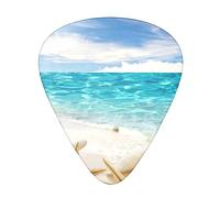 Guitar Picks 12 Pcs ocean beach Print Guitar Plectrums for Bass Electric Acoustic Guitars Ukulele