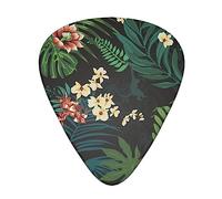 Guitar Picks 12 Pcs Palm Leaf Floral Print Guitar Plectrums for Bass Electric Acoustic Guitars Ukulele
