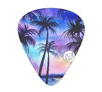 Guitar Picks 12 Pcs Palm Tree Pattern Print Guitar Plectrums for Bass Electric Acoustic Guitars Ukulele