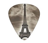 Guitar Picks 12 Pcs Paris Eiffel Tower Print Guitar Plectrums for Bass Electric Acoustic Guitars Ukulele