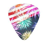 Guitar Picks 12 Pcs Patriotic 4th of July American Flag Print Guitar Plectrums for Bass Electric Acoustic Guitars Ukulele