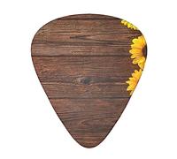 Guitar Picks 12 Pcs Plants Theme Sunflower Print Guitar Plectrums for Bass Electric Acoustic Guitars Ukulele