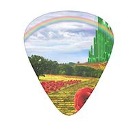 Guitar Picks 12 Pcs Poppies Field Yellow Brick Road Print Guitar Plectrums for Bass Electric Acoustic Guitars Ukulele