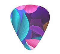 Guitar Picks 12 Pcs Pretty Flowers Print Guitar Plectrums for Bass Electric Acoustic Guitars Ukulele