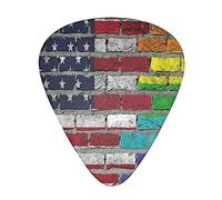 Guitar Picks 12 Pcs Rainbow Flag on Wall Print Guitar Plectrums for Bass Electric Acoustic Guitars Ukulele