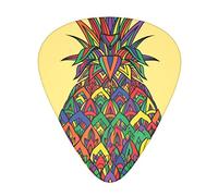 Guitar Picks 12 Pcs Rainbow Pineapple Print Guitar Plectrums for Bass Electric Acoustic Guitars Ukulele