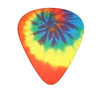 Guitar Picks 12 Pcs Rainbow Spiral Tie Dye Print Guitar Plectrums for Bass Electric Acoustic Guitars Ukulele