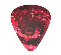 Guitar Picks 12 Pcs Red rose Print Guitar Plectrums for Bass Electric Acoustic Guitars Ukulele