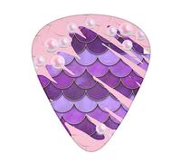 Guitar Picks 12 Pcs Sea Life Pearl Mermaid Print Guitar Plectrums for Bass Electric Acoustic Guitars Ukulele