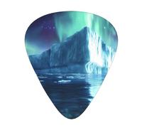 Guitar picks 12 pieces WZYWHJ Aurora and Icebergs Prints comfortable feel clear tone moderate thickness suitable for guitar and electric guitar