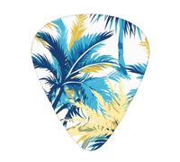 Guitar picks 12 pieces WZYWHJ beach palm trees Printing comfortable feel clear tone moderate thickness suitable for guitar and electric guitar