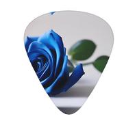 Guitar picks 12 pieces WZYWHJ Beautiful blue rose Prints comfortable feel clear tone moderate thickness suitable for guitar and electric guitar